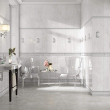 Azulev Delice 29x89, для ванной, керамогранит, стиль: классика, цвет: серый, Испания, под камень - фото интерьера 1 - фото 2