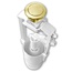 Azzurra B19002F/40 oro с кнопкой двойного слива 3/6л, золото Механизм смыва для бачка Италия - фото 1