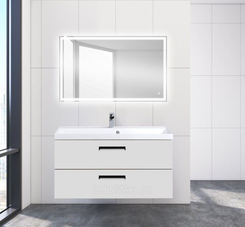 Тумба с раковиной belbagno marino 100 bianco opaco