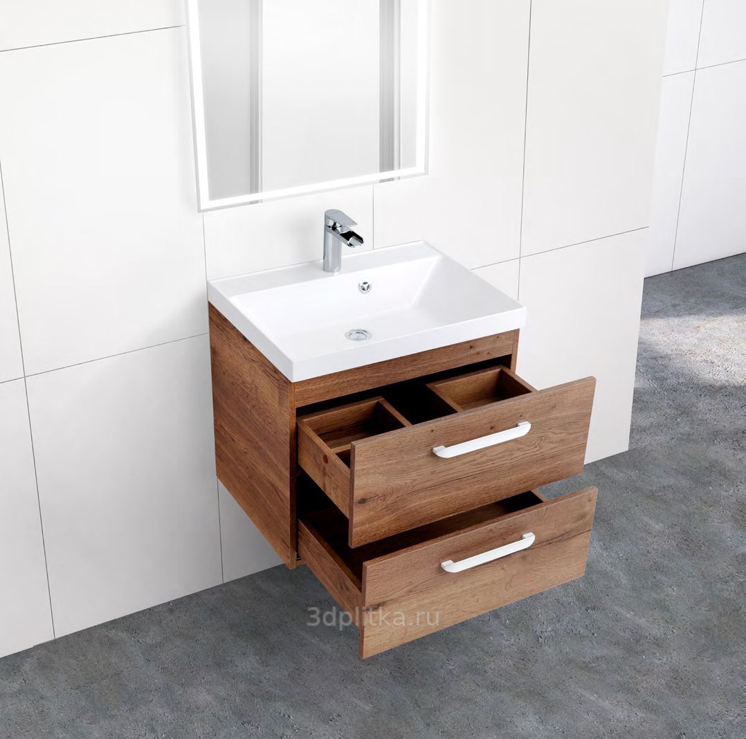 Тумба с раковиной belbagno aurora 80 rovere tabacco