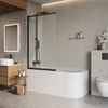 BelBagno Luce VF-11-100/145-C-NERO Прозрачное стекло / Профиль чёрный 100х145 BelBagno Luce VF-11-100/145-C-NERO Прозрачное стекло / Профиль чёрный 100х145