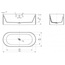 BelBagno Boheme Белый матовый 170х75 Ванна из искусственного камня 170x75x55 см, Италия - фото 6