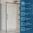BelBagno Marino 2 Прозрачное стекло / Профиль оружейная сталь 140х100 Душевой уголок 100x140x195 см, Италия - фото 2