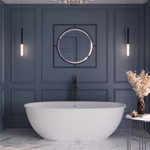 BelBagno Marino Белый матовый 170х77 Ванна из искусственного камня 170x77x54 см, Италия - фото 1 - фото 2