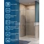 BelBagno Soft Close-1 Прозрачное стекло / Профиль Хром 120х200 Душевая дверь 120x200 см, Италия - фото 2