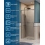 BelBagno Soft Close-1 Прозрачное стекло / Профиль Оружейная сталь 140х200 Душевая дверь 140x200 см, Италия - фото 2