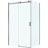 BelBagno Soft Close-2 Прозрачное стекло / Профиль оружеёная сталь 140х80