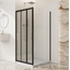 BelBagno Uno Прозрачное стекло / Профиль чёрный 100х100 Душевой уголок 100x100x195 см, Италия - фото 1
