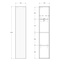 BelBagno Uno 1600-1A-SC-AO Голубой матовый 33 Шкаф-пенал 30x33x160 см, Италия - фото 8