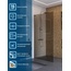 BelBagno Uno L-1-TB-100-BR-Cr Стекло Бронза / Профиль Хром 100х200 Душевая перегородка 100x200 см, Италия - фото 2
