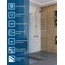 BelBagno Uno L-1-TB-90-C-Cr Прозрачное стекло / Профиль Хром 90х200 Душевая перегородка 90x200 см, Италия - фото 2