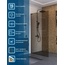 BelBagno Uno L-1-TB-90-BR-GM Стекло Бронза / Профиль Оружейная сталь 90х200 Душевая перегородка 90x200 см, Италия - фото 2