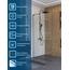BelBagno Uno L-1-TB-110-C-GM Прозрачное стелко / Профиль Оружейная сталь 110х200 Душевая перегородка 110x200 см, Италия - фото 2