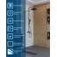 BelBagno Uno L-1-TB-70-C-GM Прозрачное стелко / Профиль Оружейная сталь 70х200 Душевая перегородка 70x200 см, Италия - фото 2