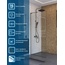 BelBagno Uno L-1-TB-90-C-GM Прозрачное стелко / Профиль Оружейная сталь 90х200 Душевая перегородка 90x200 см, Италия - фото 2