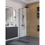 BelBagno Uno L-1-TB-90-C-GM Прозрачное стелко / Профиль Оружейная сталь 90х200 Душевая перегородка 90x200 см, Италия - фото 3