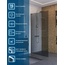 BelBagno Uno L-1-TB-110-GR-Cr Стекло Графит  / Профиль Хром 110х200 Душевая перегородка 110x200 см, Италия - фото 2