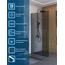 BelBagno Uno L-1-TB-110-GR-GM Стекло Графит / Профиль Оружейная сталь 110х200 Душевая перегородка 110x200 см, Италия - фото 2 BelBagno Uno L-1-TB-110-GR-GM Стекло Графит / Профиль Оружейная сталь 110х200 Душевая перегородка 110x200 см, Италия - фото 2