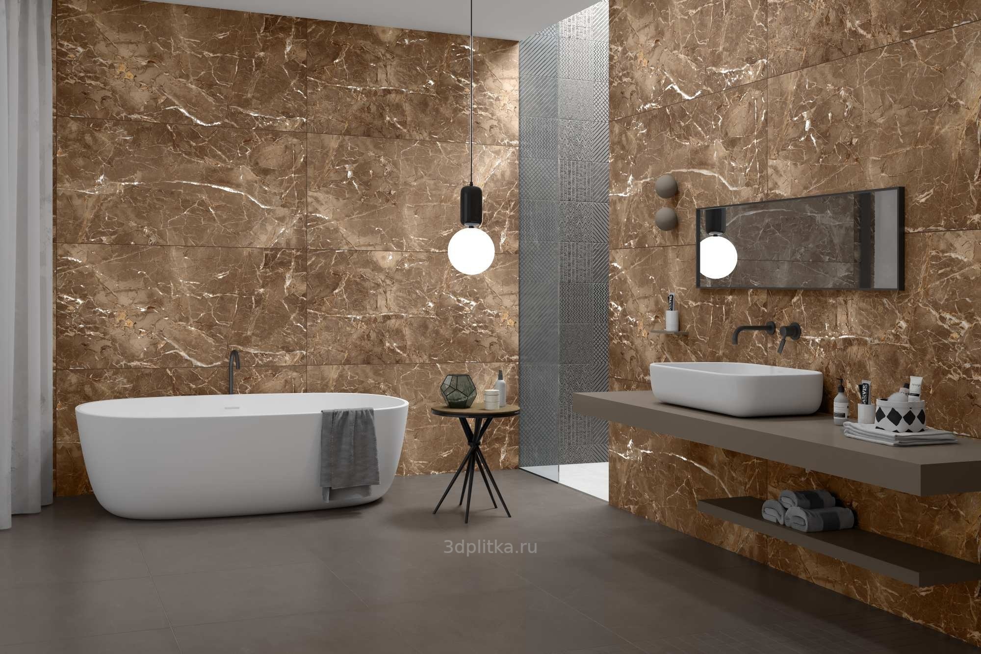 Belleza Morris 60x120 см, керамогранит, Индия, под камень  - фото интерьера 1