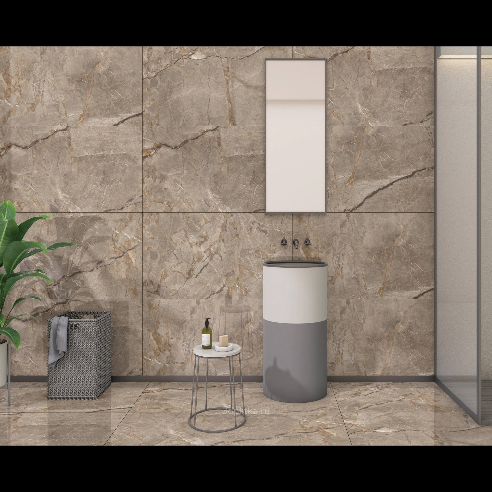 Belleza Patrin 60x120 см, керамогранит, Индия, под камень  - фото интерьера 1