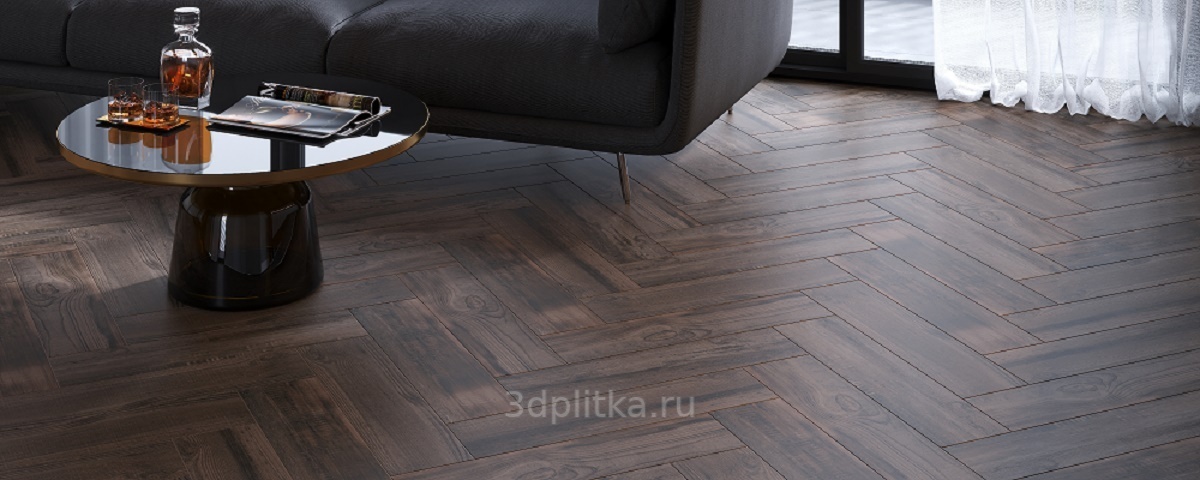 Belleza Toscana 15x60 см, керамогранит, Индия, под дерево - фото интерьера 1