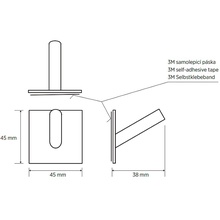 Bemeta Easy 163106265 Нержавеющая сталь матовая Крючок 3,8x4,5x4,5 см, Чехия - фото 1 - фото 2