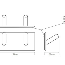 Bemeta Easy 163106271 Хром глянцевый Вешалка 3,8x11,5x4,5 см, Чехия - фото 1 - фото 2