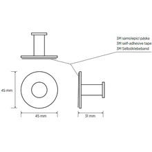 Bemeta Easy 163106360 Черный матовый Крючок 3,1x4,5x4,5 см, Чехия - фото 1 - фото 2