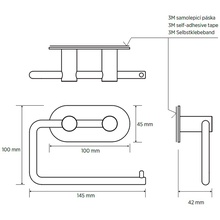 Bemeta Easy 163112220 Черный матовый Держатель туалетной бумаги 4,2x14,5x10 см, Чехия - фото 1 - фото 3