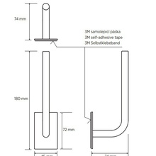 Bemeta Easy 163112230 Чёрный матовый Держатель для запасных рулонов 7,4x4,5x18 см, Чехия - фото 1 - фото 3
