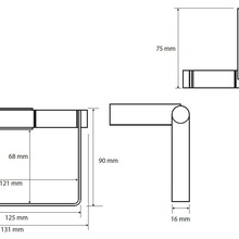 Bemeta Nero 135012220 Черный матовый Держатель туалетной бумаги 7,5x13,1x9 см, Чехия - фото 1 - фото 2