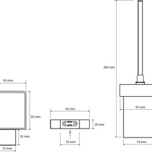 Bemeta Nero 135013010 Черный матовый Ершик 12,7x9,3x38,5 см, Чехия - фото 1 - фото 2