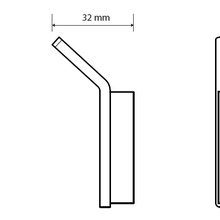Bemeta Nero 135106020 Черный матовый Крючок 3,2x2,5x6,7 см, Чехия - фото 1 - фото 2