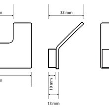 Bemeta Nero 135106030 Черный матовый Крючок 3,3x8,3x4,6 см, Чехия - фото 1 - фото 2