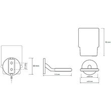 Bemeta Nox 102410010 Чёрный матовый / Матовое стекло Стакан 9,5x6,5x11,5 см, Чехия - фото 1 - фото 2