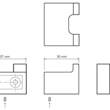 Bemeta Via 135006232 Хром Крючок 3x3,7x2,6 см, Чехия - фото 1 - фото 2