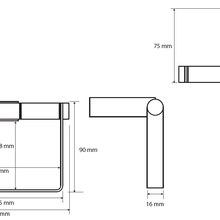 Bemeta Via 135012222 Хром Держатель туалетной бумаги 7,5x13,1x9 см, Чехия - фото 1 - фото 3