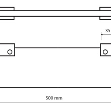 Bemeta Via 135002352 Хром 50 Полочка для полотенец 11x50x1,9 см, Чехия - фото 1 - фото 2