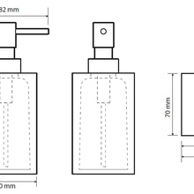 Bemeta Vista 120109016-102 Синий Дозатор для жидкого мыла 8,2x7x17,2 см, Чехия - фото 1 - фото 2