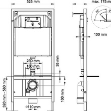 Инсталляция berges novum 525 для монтажа подвесного унитаза кнопка l3 хром глянец