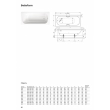 2945 000ad ванна прямоугольная betteform стальная с шумоизоляцией 170x70 белый