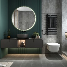 Black&White 355BI Черный матовый 48x92 Полотенцесушитель электрический 5x48x92 см, Дания - фото 1 - фото 4