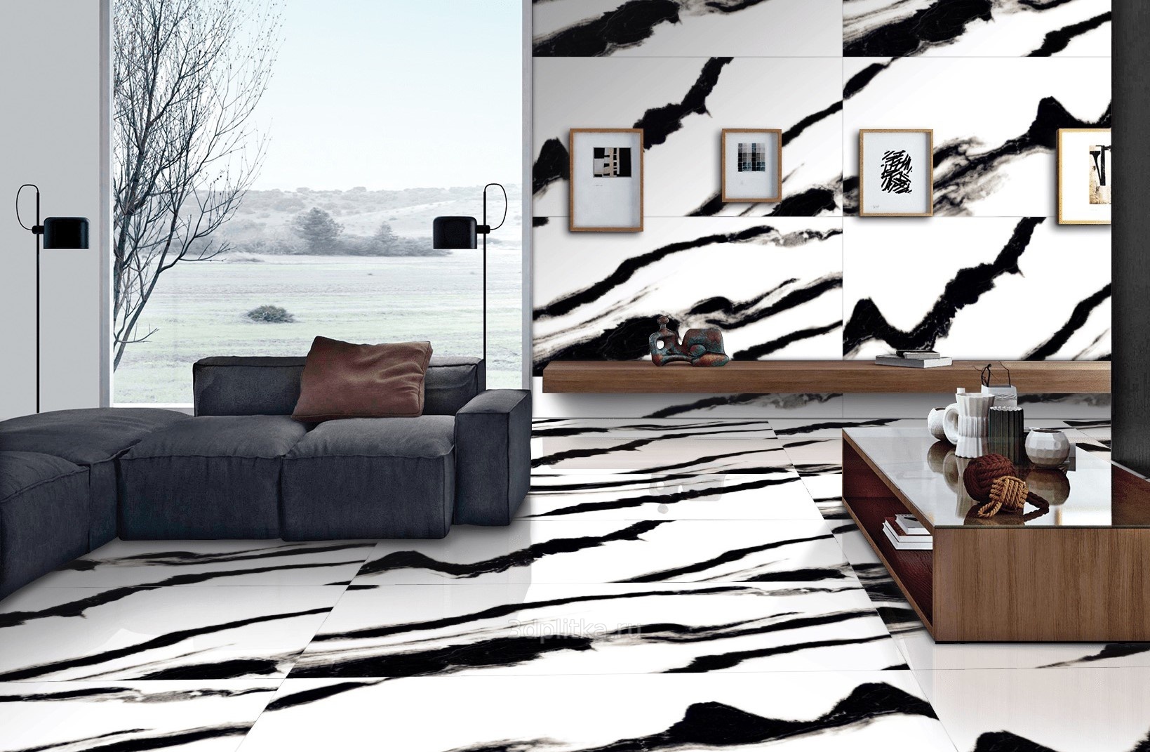 Panda White High Glossy 60x120 керамогранит от Bluezone купить