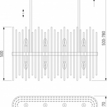 Bogate's Allure 486/8 Люстра 80x17x50 см, Китай - фото 1 - фото 3