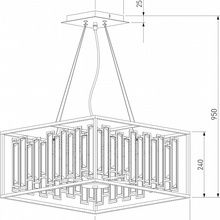 Bogate's Cella 377/6 Strotskis Люстра подвесная 50x50x95 см, Китай - фото 1 - фото 4