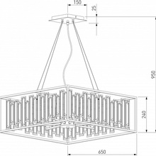 Bogate's Cella 377/9 Strotskis Люстра подвесная 65x65x95 см, Китай - фото 1 - фото 4