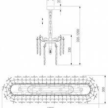 Bogate's Leaf 370 Люстра подвесная 105x30x32 см, Китай - фото 1 - фото 4