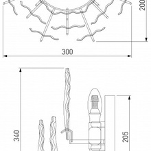 Bogate's Leaf 369/3 Настенный светильник 30x34 см, Китай - фото 1 - фото 3