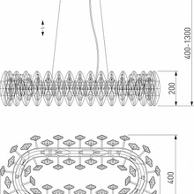 Bogate's Onyx 372/8 Strotskis Люстра подвесная 80x40x40 см, Китай - фото 1 - фото 4