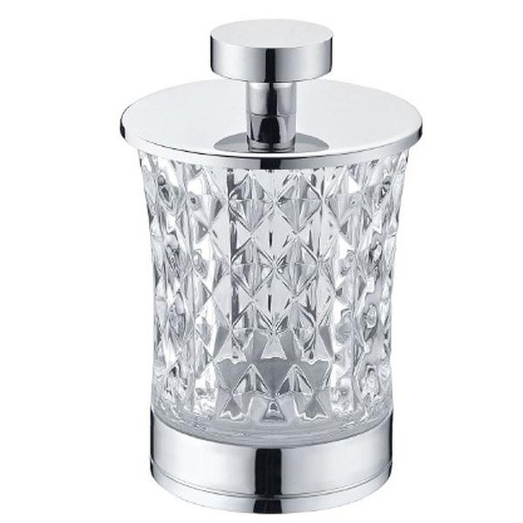 Boheme 10216 Хром глянцевый Диспенсер для ватных дисков 8x8x13 см, Италия - фото 1 Boheme 10216 Хром глянцевый Диспенсер для ватных дисков 8x8x13 см, Италия - фото 1